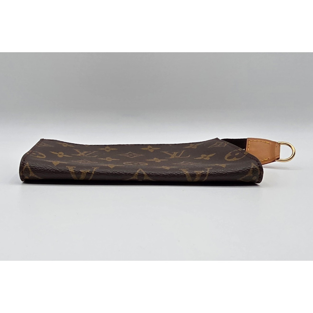Louis Vuitton Monogram Mini Pochette Key Pouch Zip Coin Card Holder Brown Canvas - Picture 12 of 14